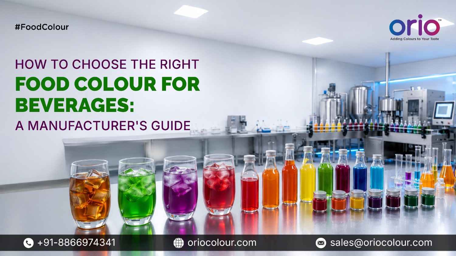 How to Choose Food Colours for Beverages | Orio Colours